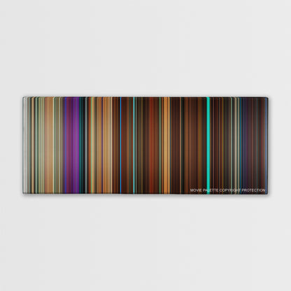 Nerve movie barcode canvas print, the whole film as stripes of color