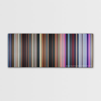 Big Hero 6 color palette canvas print: thousands of thin vertical stripes of color