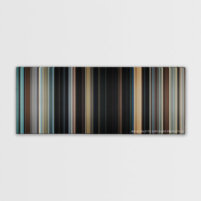 Dirty Harry color palette canvas print: thousands of thin vertical stripes of color