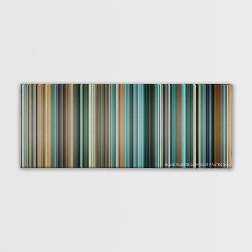 Layer Cake color palette canvas print: thousands of thin vertical stripes of color
