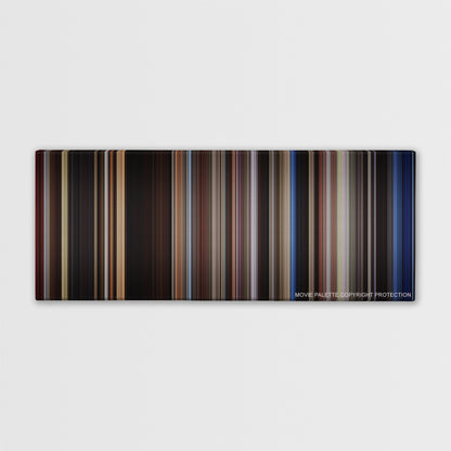 The Notebook color palette canvas print: thousands of thin vertical stripes of color
