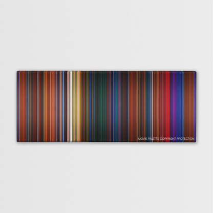 Peter Pan color palette canvas print: thousands of thin vertical stripes of color