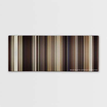 Begin Again color palette canvas print: thousands of thin vertical stripes of color