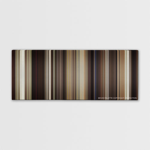 Begin Again color palette canvas print: thousands of thin vertical stripes of color