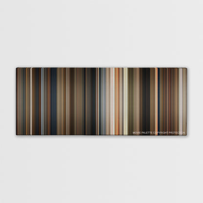 The Imaginarium of Doctor Parnassus color palette canvas print: thousands of thin vertical stripes of color