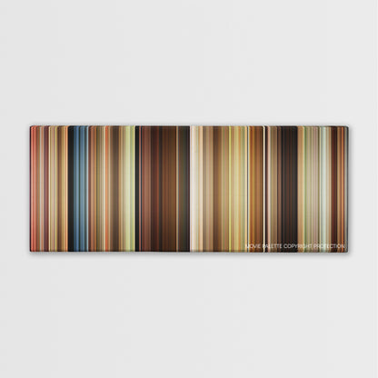 A River Runs Through It color palette canvas print: thousands of thin vertical stripes of color