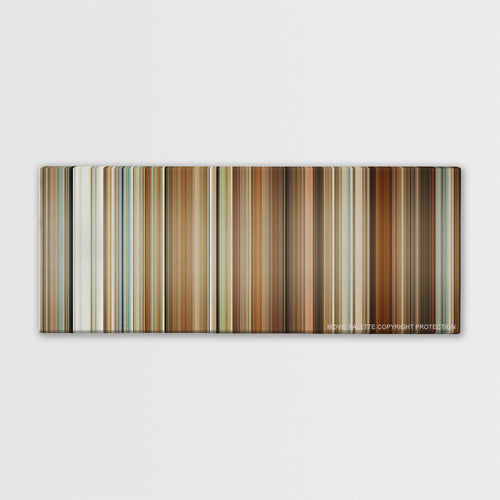 The Holiday color palette canvas print: thousands of thin vertical stripes of color