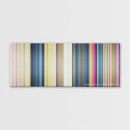 The Aristocats color palette canvas print: thousands of thin vertical stripes of color