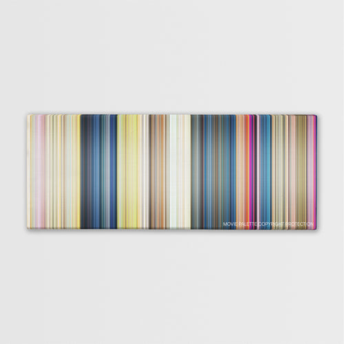 The Aristocats color palette canvas print: thousands of thin vertical stripes of color