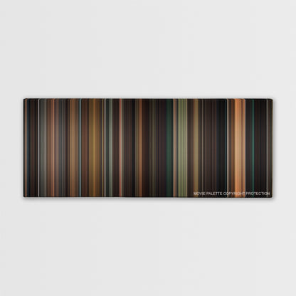 The Spectacular Now color palette canvas print: thousands of thin vertical stripes of color