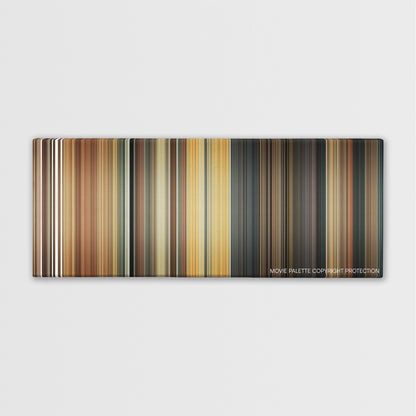 The Producers color palette canvas print: thousands of thin vertical stripes of color
