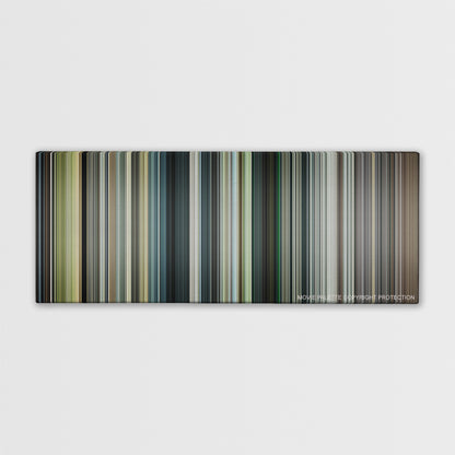 Rampage color palette canvas print: thousands of thin vertical stripes of color