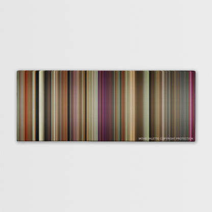 I Now Pronounce You Chuck & Larry color palette canvas print: thousands of thin vertical stripes of color