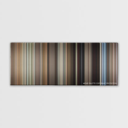 The Bridges of Madison County color palette canvas print: thousands of thin vertical stripes of color