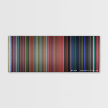 Sleeping Beauty color palette canvas print: thousands of thin vertical stripes of color