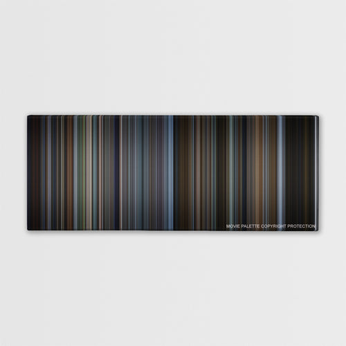The Bourne Identity color palette canvas print: thousands of thin vertical stripes of color