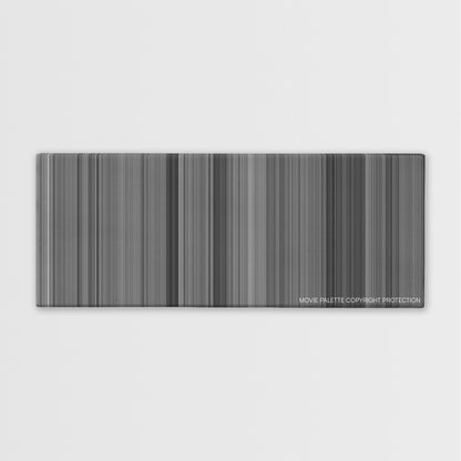 Casablanca movie barcode canvas print, the whole film as stripes of color