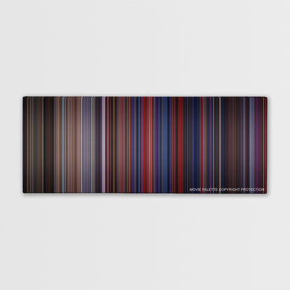 The Running Man color palette canvas print: thousands of thin vertical stripes of color