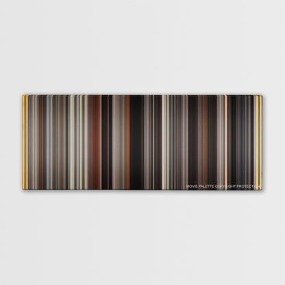 Memories of Murder color palette canvas print: thousands of thin vertical stripes of color