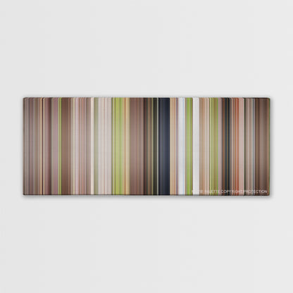 Wedding Crashers color palette canvas print: thousands of thin vertical stripes of color