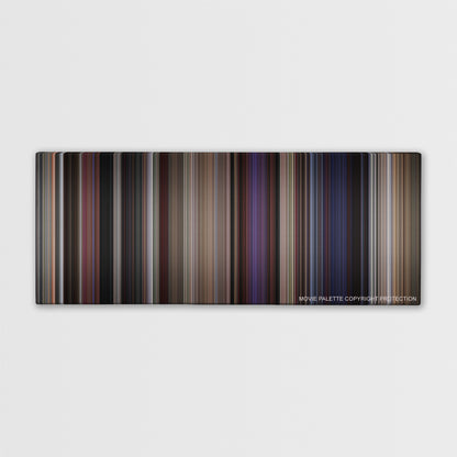 The Blues Brothers color palette canvas print: thousands of thin vertical stripes of color