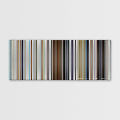 Searching color palette canvas print: thousands of thin vertical stripes of color