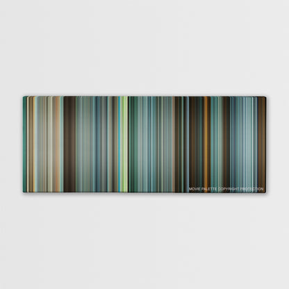 Green Street Hooligans color palette canvas print: thousands of thin vertical stripes of color