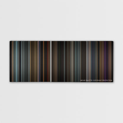 Doctor Strange color palette canvas print: thousands of thin vertical stripes of color