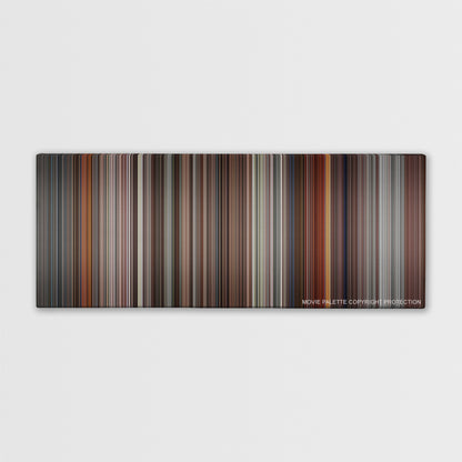 JFK color palette canvas print: thousands of thin vertical stripes of color