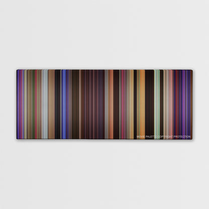 Pitch Perfect 2 color palette canvas print: thousands of thin vertical stripes of color