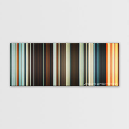 Macbeth color palette canvas print: thousands of thin vertical stripes of color