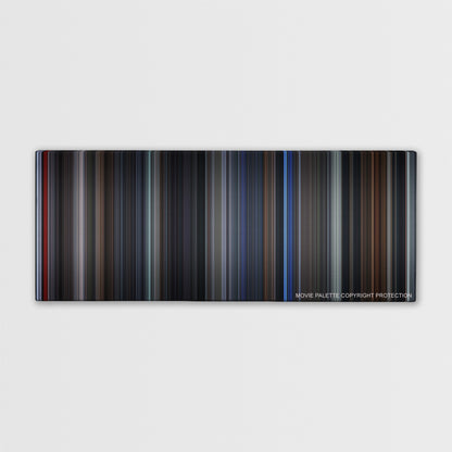 The Grudge color palette canvas print: thousands of thin vertical stripes of color