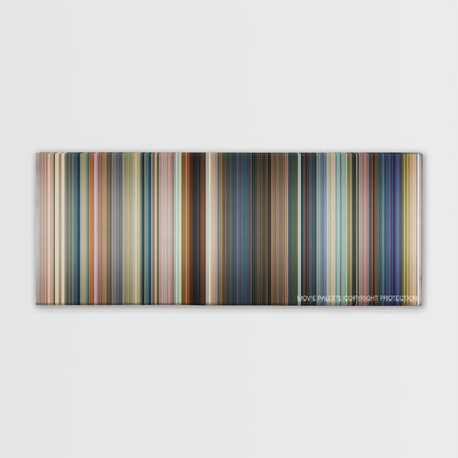 Baby Driver color palette canvas print: thousands of thin vertical stripes of color