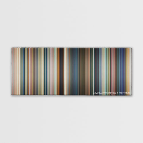 Baby Driver color palette canvas print: thousands of thin vertical stripes of color