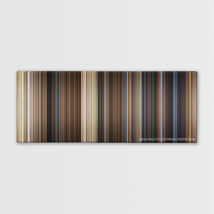 The Rocketeer color palette canvas print: thousands of thin vertical stripes of color