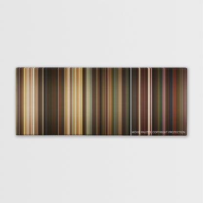 The Muppets color palette canvas print: thousands of thin vertical stripes of color