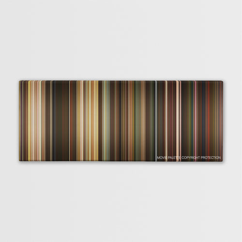 The Muppets color palette canvas print: thousands of thin vertical stripes of color