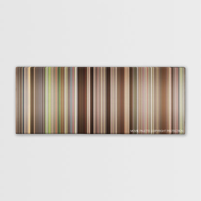 A League of Their Own color palette canvas print: thousands of thin vertical stripes of color