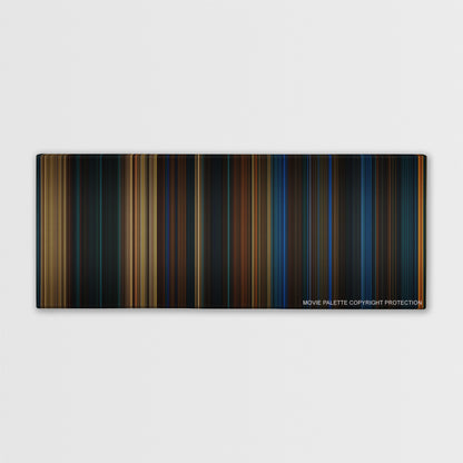 Pan's Labyrinth color palette canvas print: thousands of thin vertical stripes of color