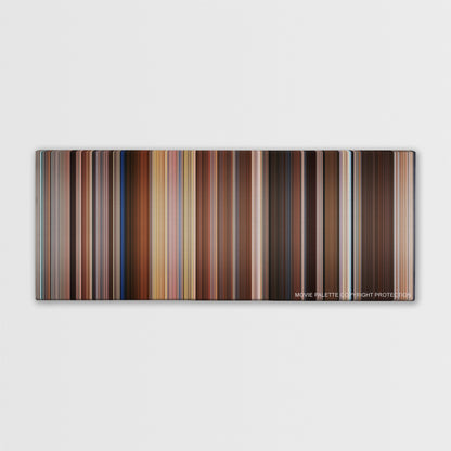Blue Is the Warmest Colour color palette canvas print: thousands of thin vertical stripes of color