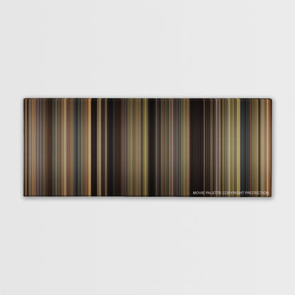 We Bought a Zoo color palette canvas print: thousands of thin vertical stripes of color