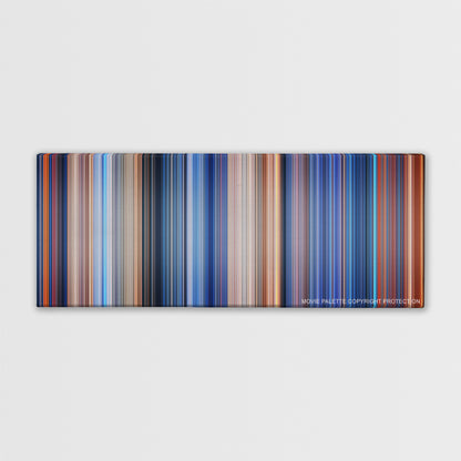 Terminator 2: Judgment Day color palette canvas print: thousands of thin vertical stripes of color