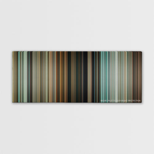 The Skin I Live In color palette canvas print: thousands of thin vertical stripes of color