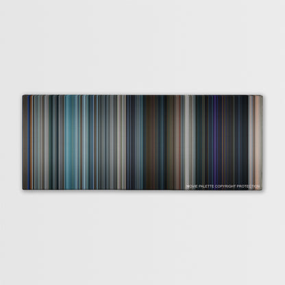 Jack Reacher: Never Go Back color palette canvas print: thousands of thin vertical stripes of color