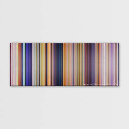 The Lorax color palette canvas print: thousands of thin vertical stripes of color