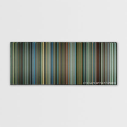 Man on Fire color palette canvas print: thousands of thin vertical stripes of color