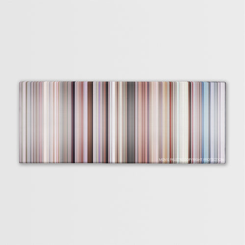 Sliding Doors color palette canvas print: thousands of thin vertical stripes of color