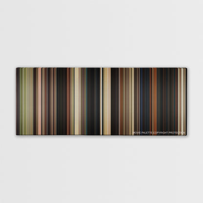 Bumblebee color palette canvas print: thousands of thin vertical stripes of color