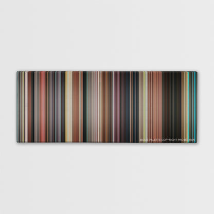 The Great Gatsby color palette canvas print: thousands of thin vertical stripes of color