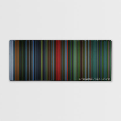 Saw IV color palette canvas print: thousands of thin vertical stripes of color